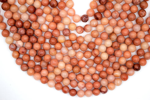 Orange Aventurine Gemstone Beads, 6mm, Round